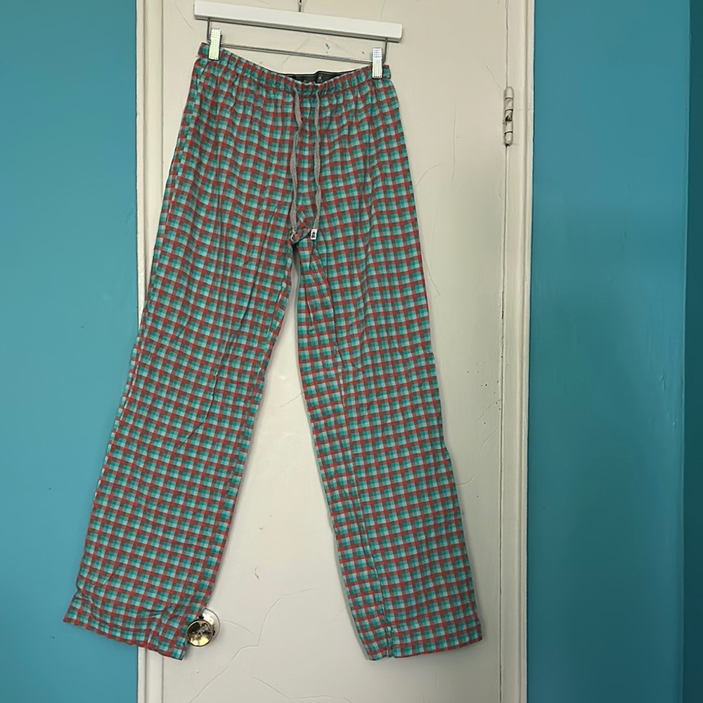 Psycho Bunny Women's Checkered Pants - Red and Blue